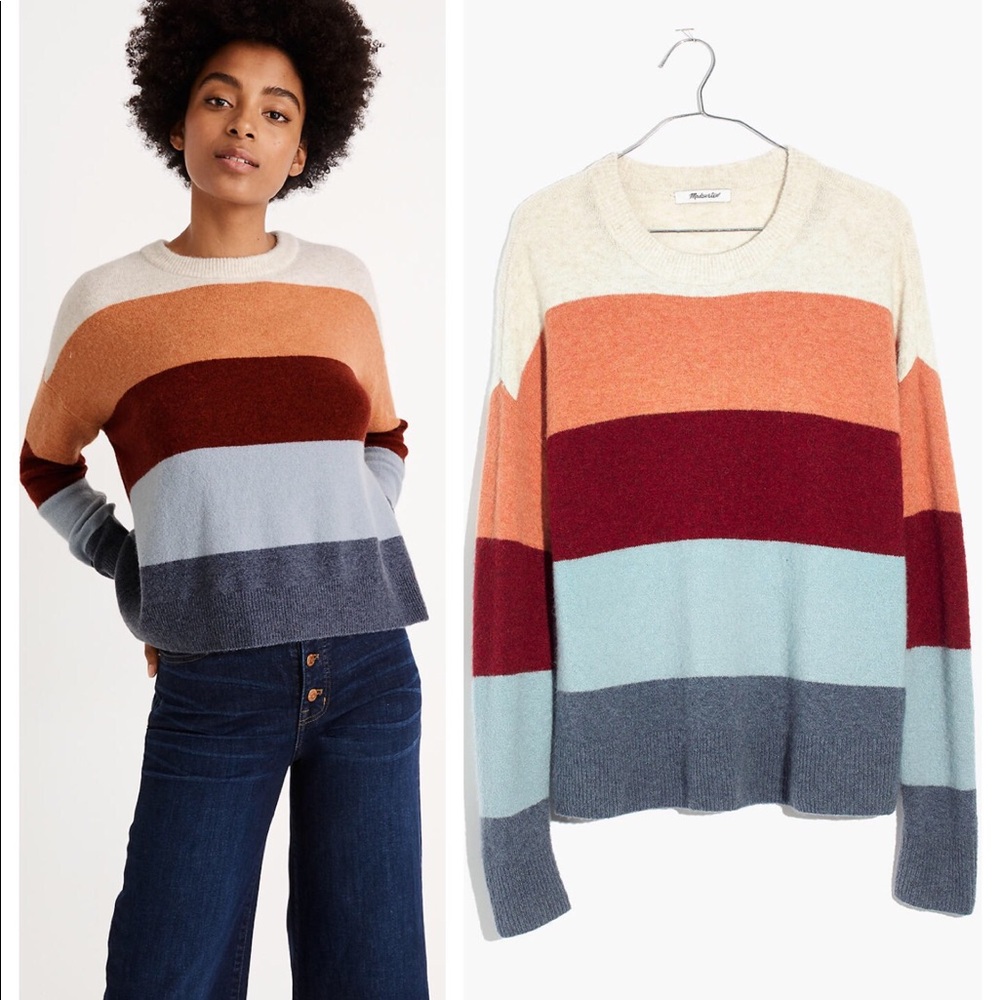 Madewell coziest yes really striped sweater